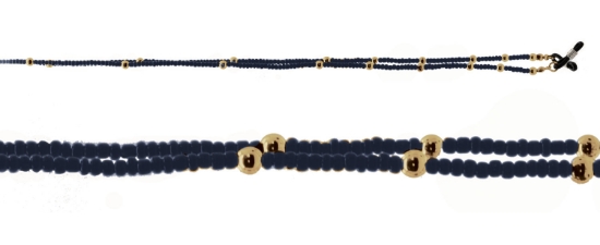 Navy and gold beads 