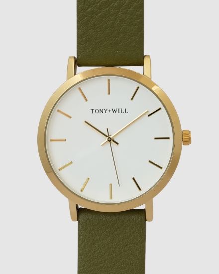 Picture of CLASSIC LEATHER Gold / White / Khaki