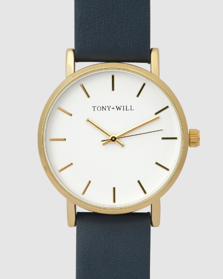 Picture of SMALL CLASSIC Gold / White / Navy