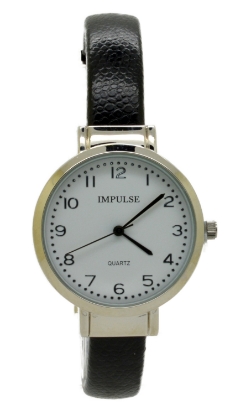 Show details for Bangle Watch - Silver/Black Picture of Bangle Watch - Silver/Black