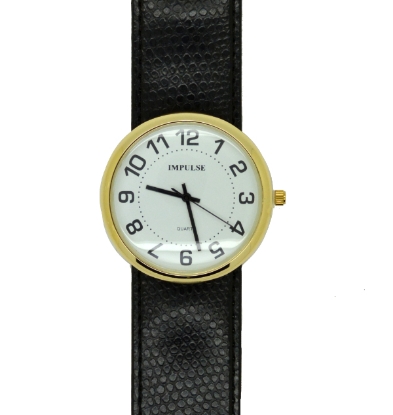 Show details for Impulse Slap Watch - SMALL - Lizard - Gold/Black Picture of Impulse Slap Watch - SMALL - Lizard - Gold/Black