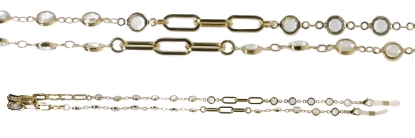 Show details for Gold chain with crystals Picture of Gold chain with crystals