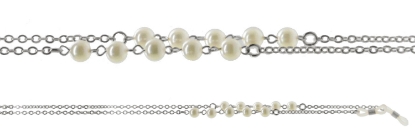 Show details for Silver and pearl chain Picture of Silver and pearl chain