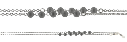 Show details for Silver and grey pearl chain Picture of Silver and grey pearl chain